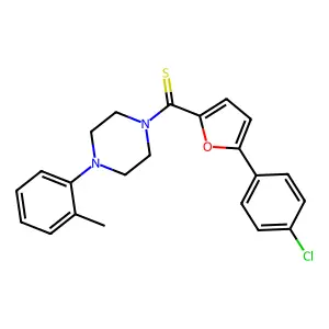 (5-(4-Chlorophenyl)furan-2-yl)(4-(o-tolyl)piperazin-1-yl)methanethione structure