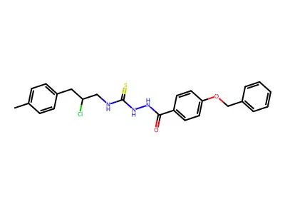 1-[2-Chloro-3-(4-methylphenyl)propyl]-3-[(4-phenylmethoxybenzoyl)amino]thiourea structure