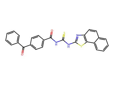 4-benzoyl-N-(naphtho[2,1-d]thiazol-2-ylcarbamothioyl)benzamide structure