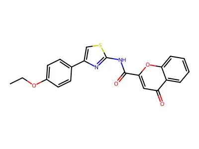 N-(4-(4-ethoxyphenyl)thiazol-2-yl)-4-oxo-4H-chromene-2-carboxamide structure