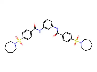 4-(AZEPANE-1-SULFONYL)-N-{3-[4-(AZEPANE-1-SULFONYL)BENZAMIDO]PHENYL}BENZAMIDE structure