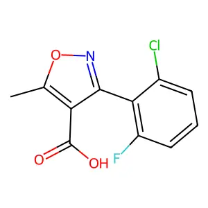 3-(2-Chloro-6-fluorophenyl)-5-methylisoxazole-4-carboxylic acid structure