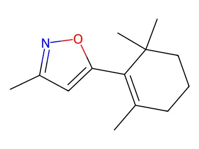 3-Methyl-5-(2,6,6-trimethyl-1-cyclohexen-1-yl)isoxazole structure