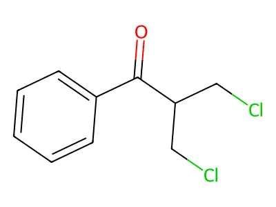 3-Chloro-2-(chloromethyl)-1-phenylpropan-1-one structure