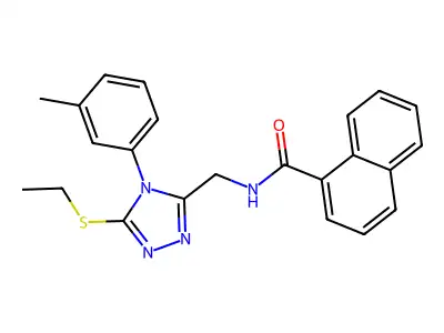 N-((5-(ethylthio)-4-(m-tolyl)-4H-1,2,4-triazol-3-yl)methyl)-1-naphthamide structure