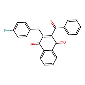 2-Benzoyl-3-[(4-fluorophenyl)methyl]naphthalene-1,4-dione structure
