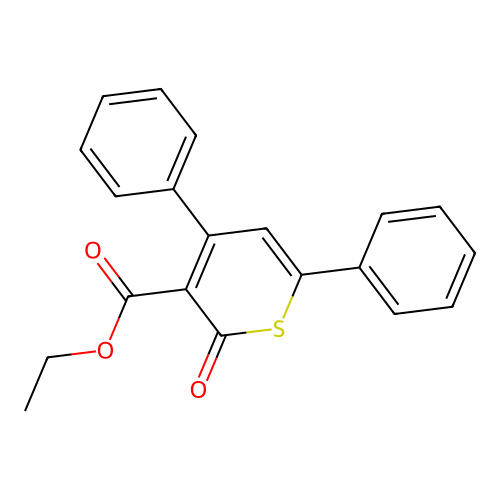 Ethyl 2-oxo-4,6-diphenylthiopyran-3-carboxylate structure