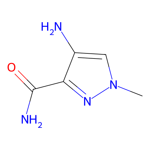4-amino-1-methyl-1H-pyrazole-3-carboxamide structure
