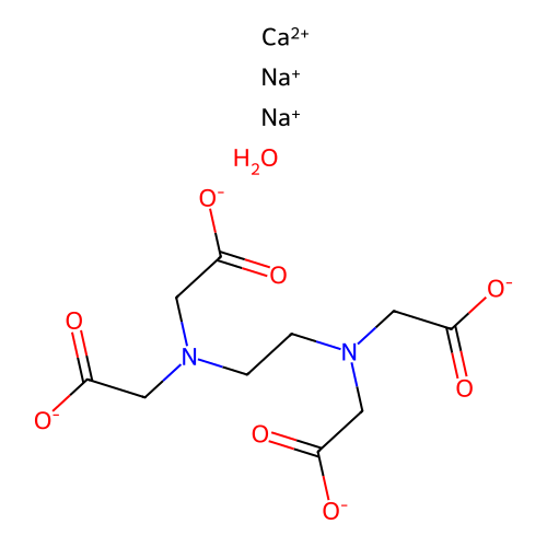 Edetate calcium disodium monohydrate structure