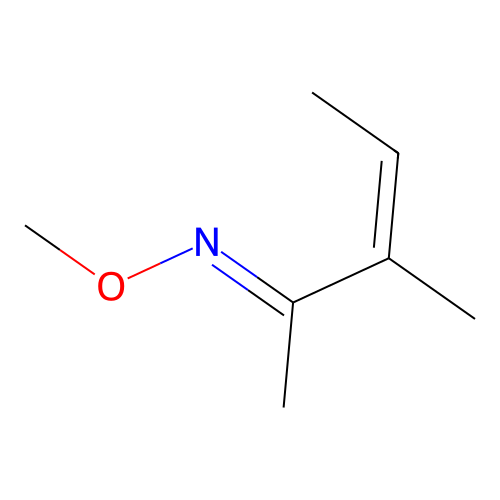 N-methoxy-3-methylpent-3-en-2-imine structure