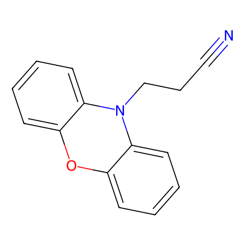 3-Phenoxazin-10-ylpropanenitrile structure