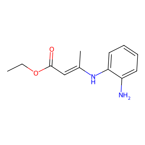 ethyl (2E)-3-[(2-aminophenyl)amino]but-2-enoate structure