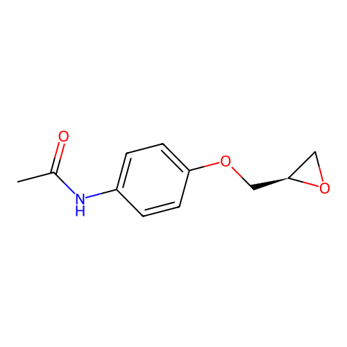 N-[4-[[(2R)-oxiran-2-yl]methoxy]phenyl]acetamide structure