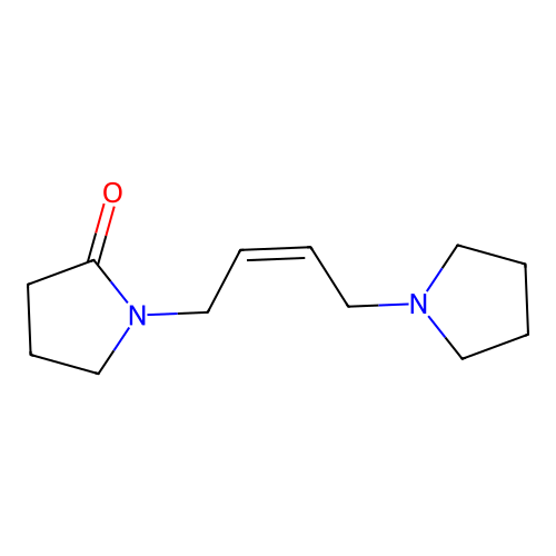 2-Pyrrolidinone, 1-(4-(1-pyrrolidinyl)-2-butenyl)-, (Z)- structure