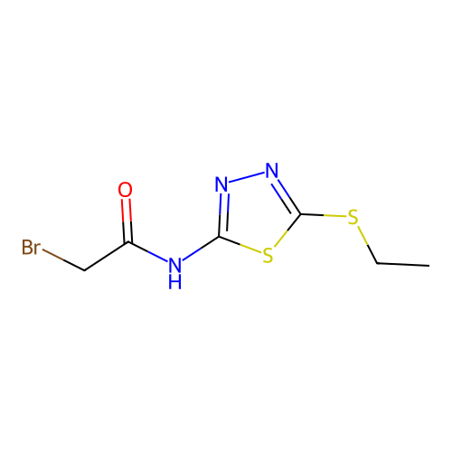2-Bromo-N-[5-(ethylthio)-1,3,4-thiadiazol-2-yl]acetamide structure