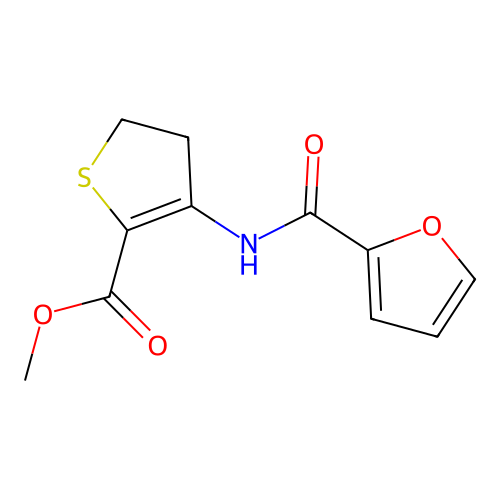 Methyl 3-(furan-2-carboxamido)-4,5-dihydrothiophene-2-carboxylate structure