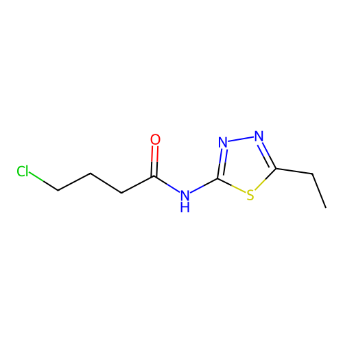 4-chloro-N-(5-ethyl-1,3,4-thiadiazol-2-yl)butanamide structure