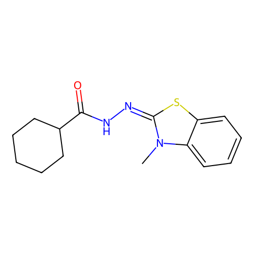 (E)-N'-(3-methylbenzo[d]thiazol-2(3H)-ylidene)cyclohexanecarbohydrazide structure