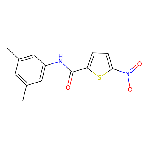 N-(3,5-dimethylphenyl)-5-nitrothiophene-2-carboxamide structure