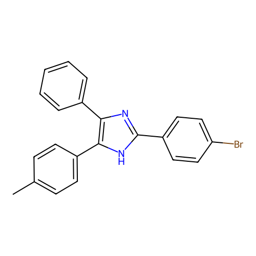 2-(4-bromophenyl)-5-phenyl-4-(p-tolyl)-1H-imidazole structure