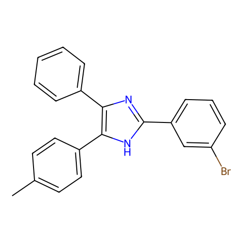 2-(3-bromophenyl)-4-(4-methylphenyl)-5-phenyl-1H-imidazole structure