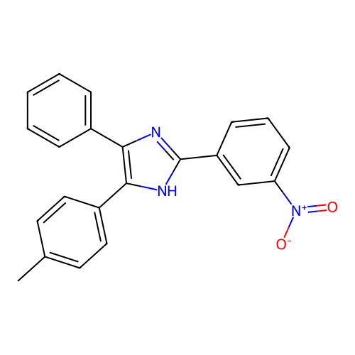 4-(4-methylphenyl)-2-(3-nitrophenyl)-5-phenyl-1H-imidazole structure