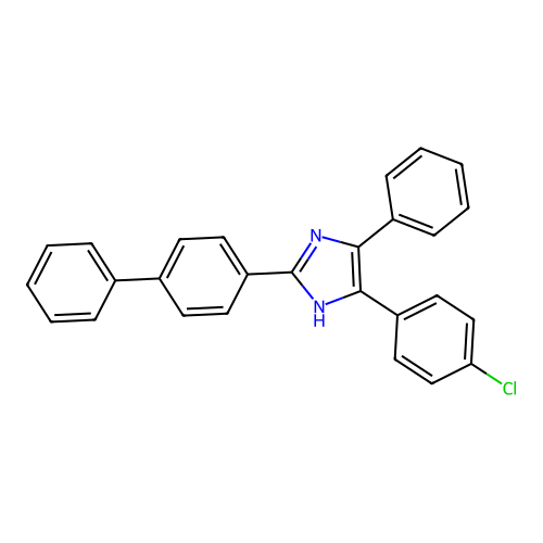 2-(biphenyl-4-yl)-4-(4-chlorophenyl)-5-phenyl-1H-imidazole structure