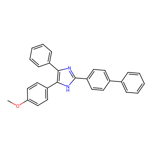 2-(biphenyl-4-yl)-5-(4-methoxyphenyl)-4-phenyl-1H-imidazole structure