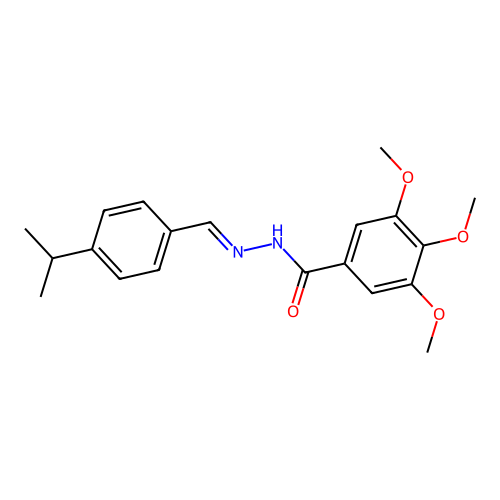 (E)-N'-(4-isopropylbenzylidene)-3,4,5-trimethoxybenzohydrazide structure