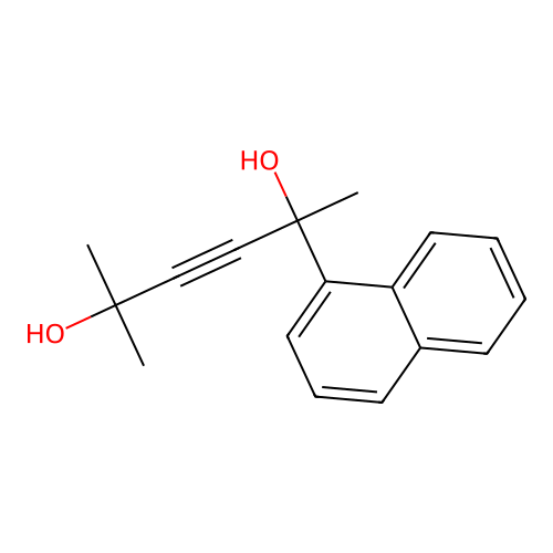 2-Methyl-5-(naphthalen-1-yl)hex-3-yne-2,5-diol structure
