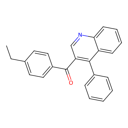 (4-Ethylphenyl)(4-phenyl-3-quinolinyl)methanone structure