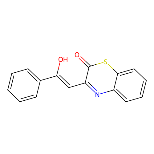 3-(2-Hydroxy-2-phenylethenyl)-1,4-benzothiazin-2-one structure