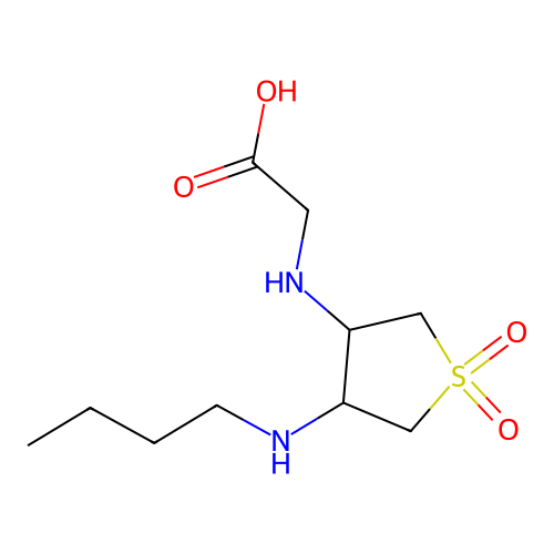 2-{[4-(Butylamino)-1,1-dioxothiolan-3-yl]amino}acetic acid structure