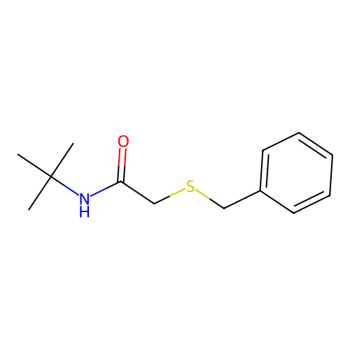 2-(benzylsulfanyl)-N-tert-butylacetamide structure