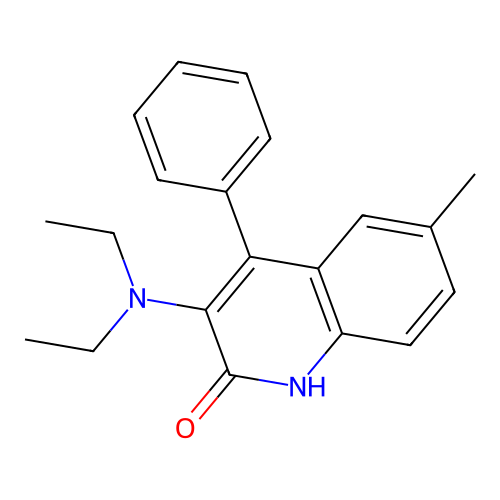 3-(Diethylamino)-6-methyl-4-phenylquinolin-2-ol structure