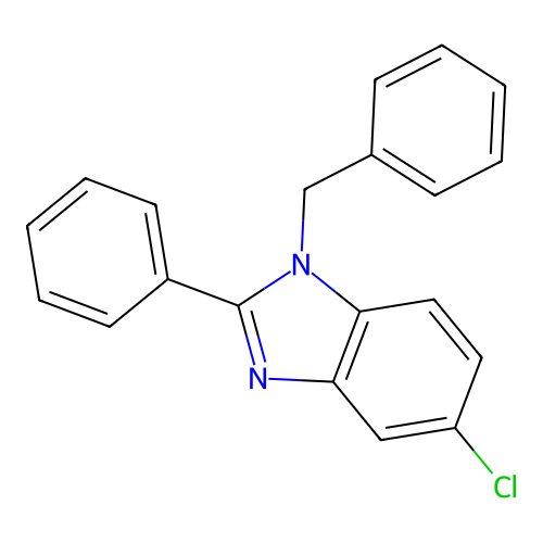 1-benzyl-5-chloro-2-phenyl-1H-benzimidazole structure