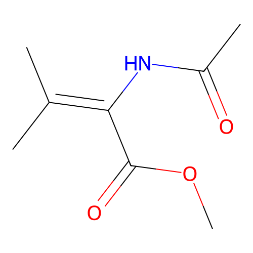 Methyl 2-acetamido-3-methylbut-2-enoate structure