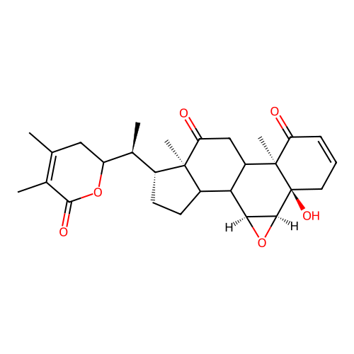 5-Hydroxy-6,7:22,26-diepoxyergosta-2,24-diene-1,12,26-trione structure