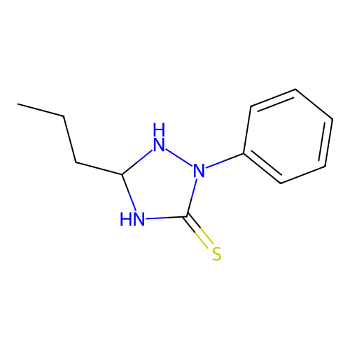 2-Phenyl-5-propyl-1,2,4-triazolidine-3-thione structure