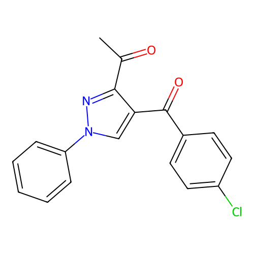 3-Acetyl-4-[(4-chlorophenyl)carbonyl]-1-phenylpyrazole structure