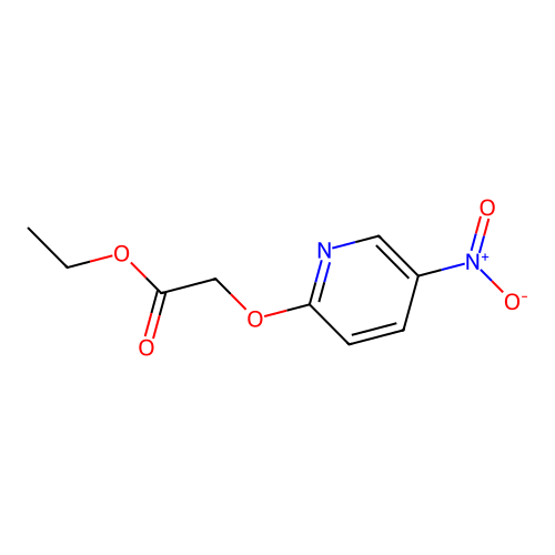 (5-Nitro-pyridin-2-yloxy)-acetic acid ethyl ester structure