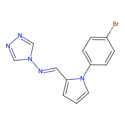 N-{[1-(4-bromophenyl)-1H-pyrrol-2-yl]methylene}-4H-1,2,4-triazol-4-amine structure