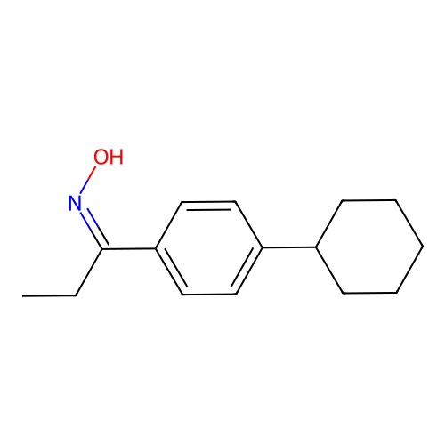 (NZ)-N-[1-(4-cyclohexylphenyl)propylidene]hydroxylamine structure