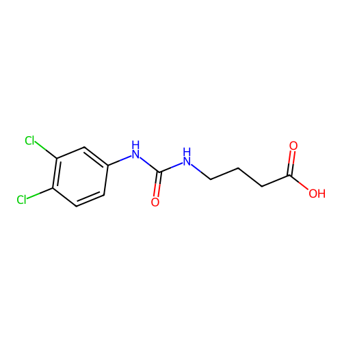 4-{[N-(3,4-dichlorophenyl)carbamoyl]amino}butanoic acid structure