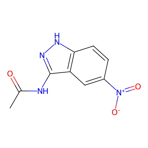 N-(5-nitro-1H-indazol-3-yl)acetamide structure
