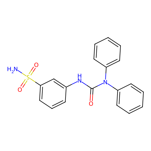 1,1-Diphenyl-3-(3-sulfamoylphenyl)urea structure
