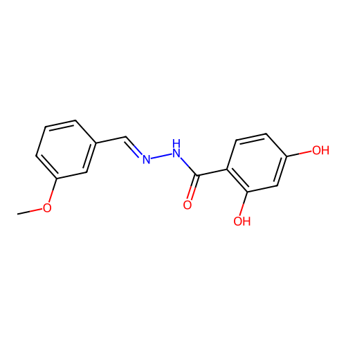 2,4-dihydroxy-N-[(3-methoxyphenyl)methylideneamino]benzamide structure