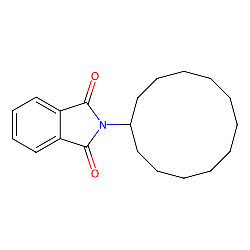 2-cyclododecyl-1H-isoindole-1,3(2H)-dione structure