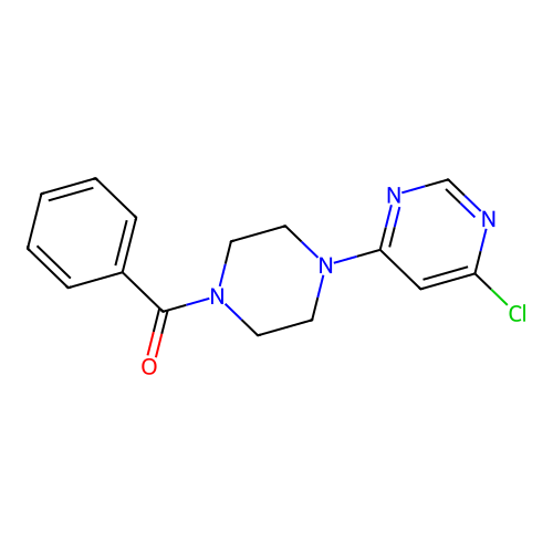 4-(6-Chloropyrimidin-4-yl)piperazinyl phenyl ketone structure