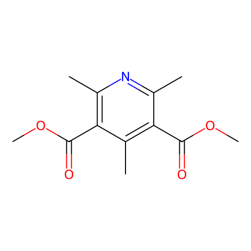 3,5-Dimethoxycarbonyl-2,4,6-trimethylpyridine structure